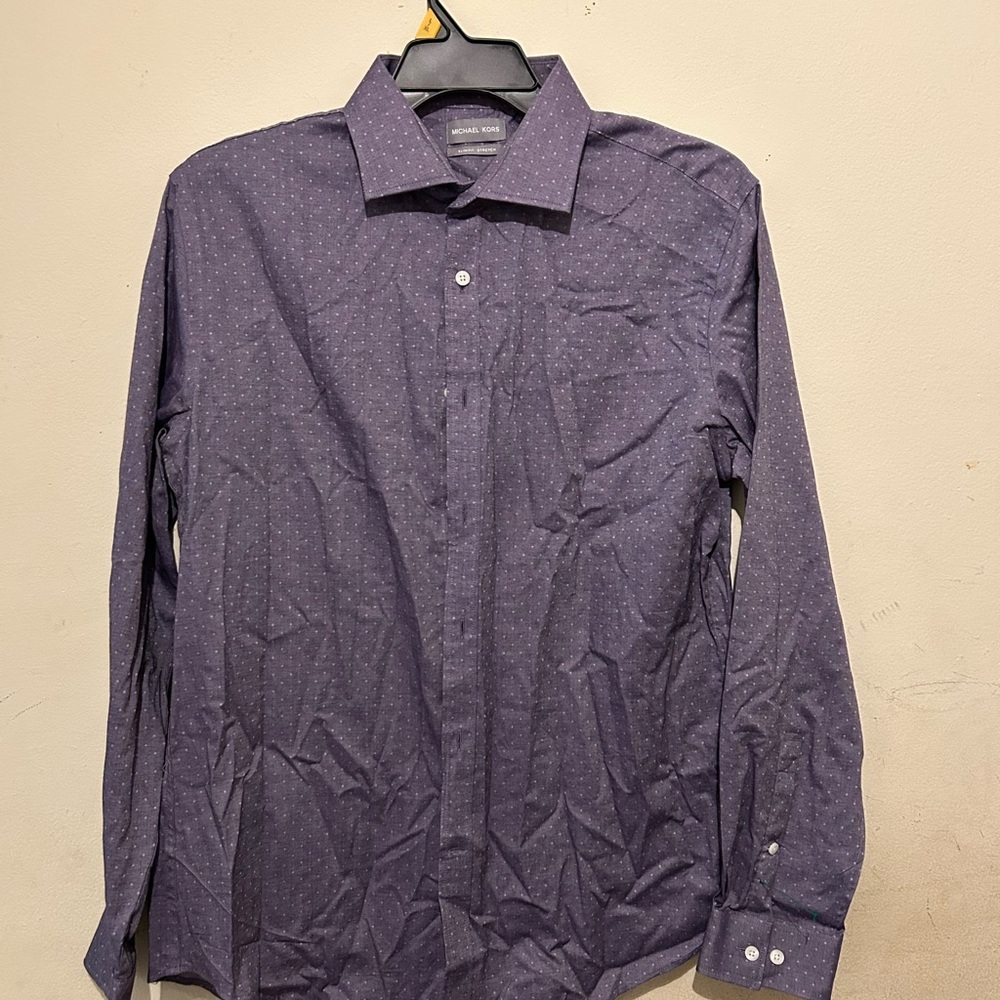 Men's Michael Kors Purple Dress Shirt